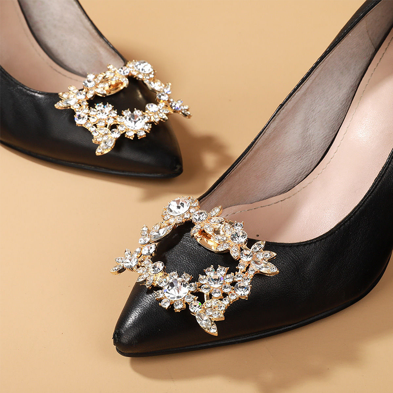 Skanto | Detachable Rhinestone Heels with Buckle