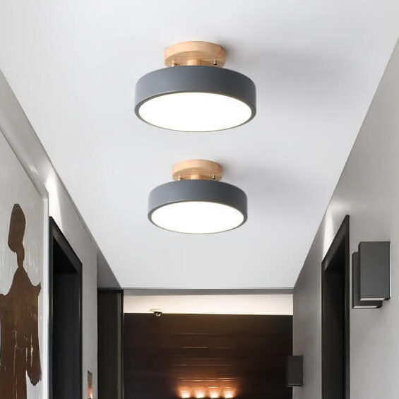 Skanto LED Rund Taklampe | Nordisk Design | Semi-Flush Montering | Økonomisk Innendørs Belysning