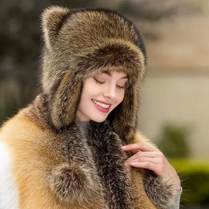 Skanto | Søt Faux pels Raccoon Haleforelder-Barn Pluss Hatt