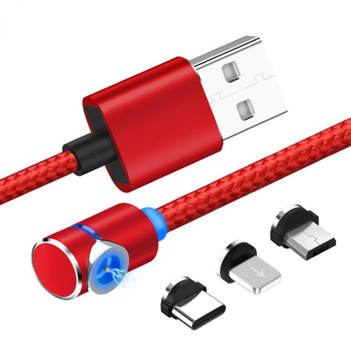 3 i 1 magnetisk USB-ladekabel med LED-lys | Skanto