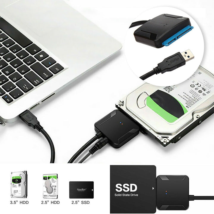 USB 3.0 til SATA III harddiskadapter | Skanto