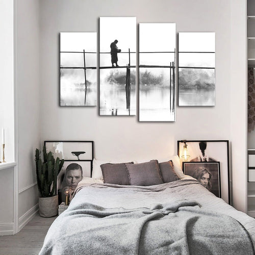4-Piece Water Bridge - Canvas Wall Art Painting | Skanto