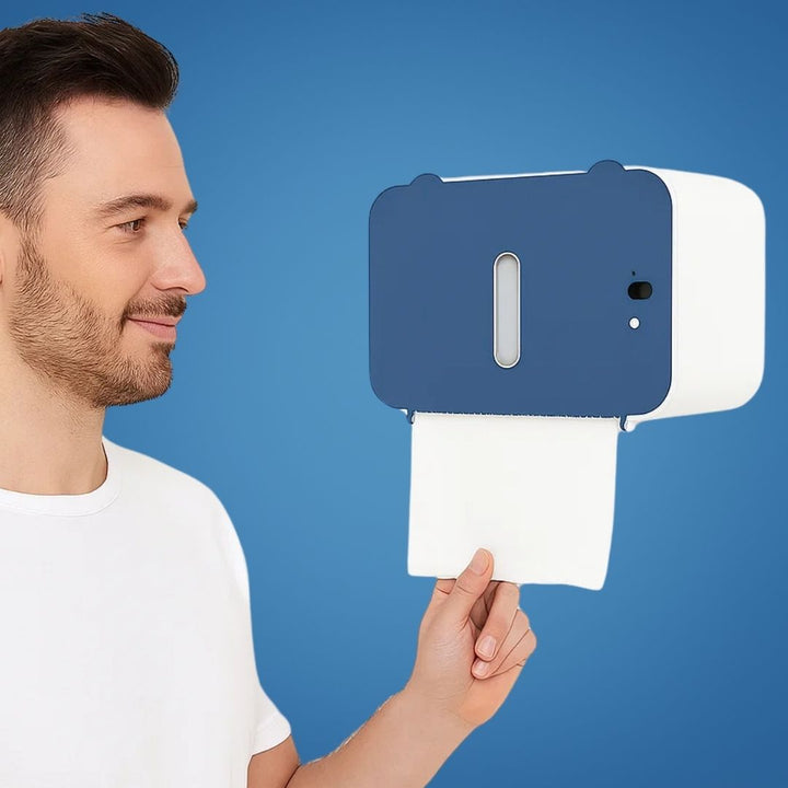 CleanGuard | Berøringsfri Toalettpapirdispenser – Sensorsensitiv – Auto-Fold Snitt – For Travle Toaletter Skanto