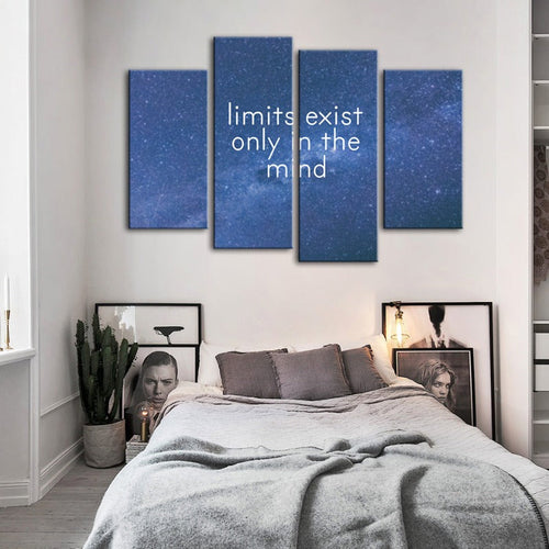 4-delt Galaxy Motivasjon - Lerret Veggkunst Maleri | Skanto