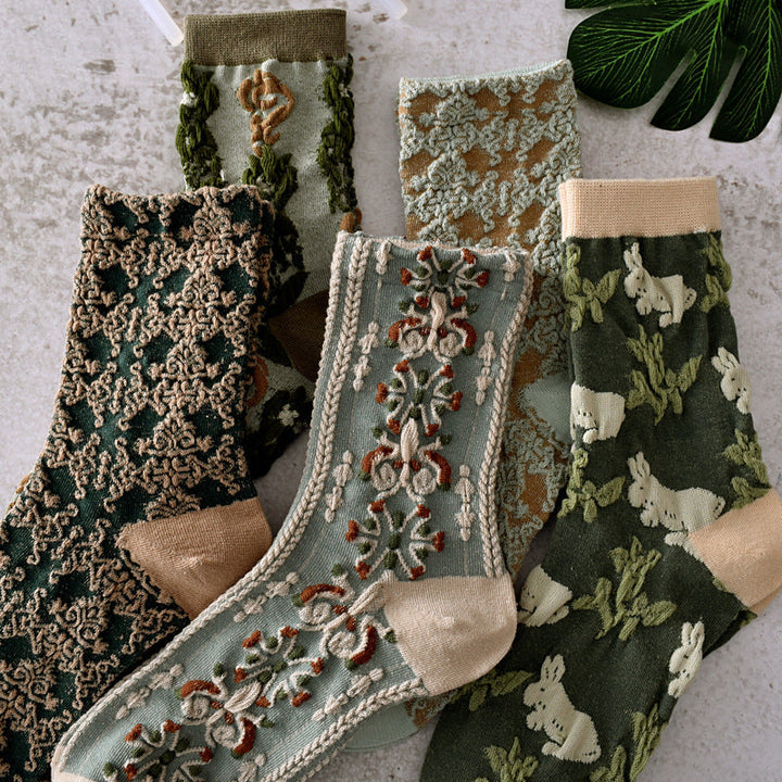 Skanto | Kvinne Floral Bomull SOKKER