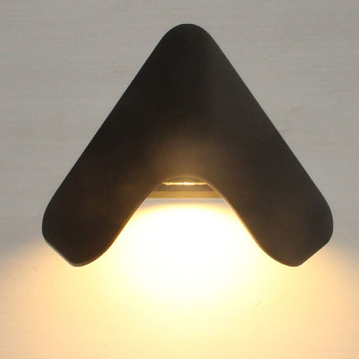 Moderne Kreativ Trekant Aluminium LED Utendørs Vanntett Vegglampe | Skanto
