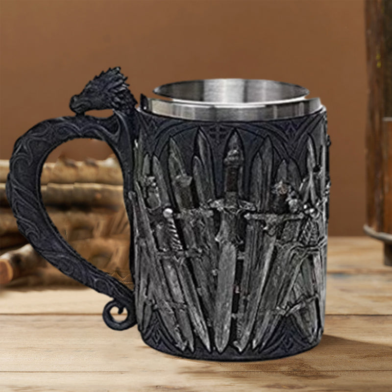 Kreativ rustfritt stål middelalder krus tankard for øl kaffe | Skanto
