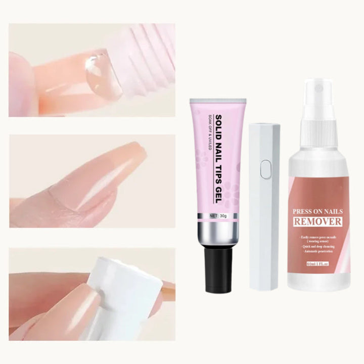 Skanto | Magic Solid Nail Glue Set 3-i-1 Neglekunstsett