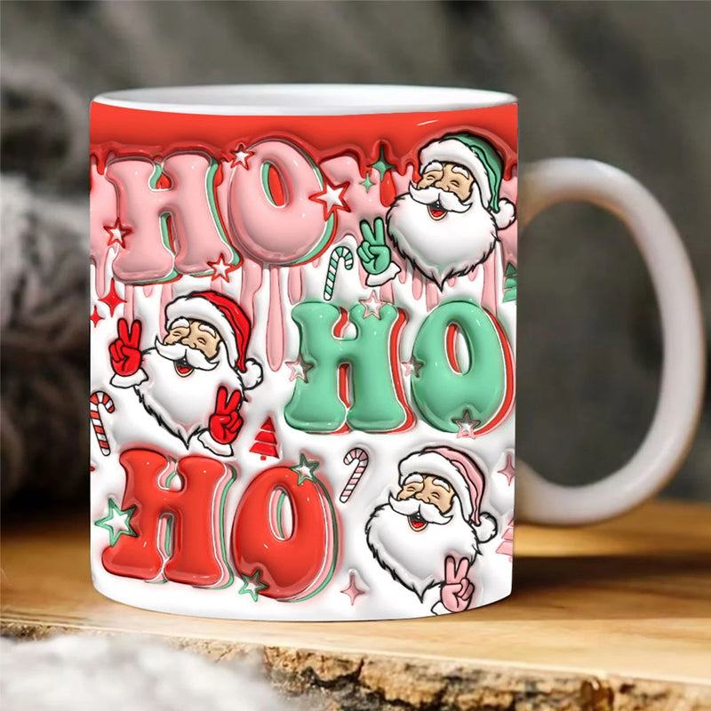 3D Jul Gingerbreadmann Keramisk Kaffe Kopp | Skanto