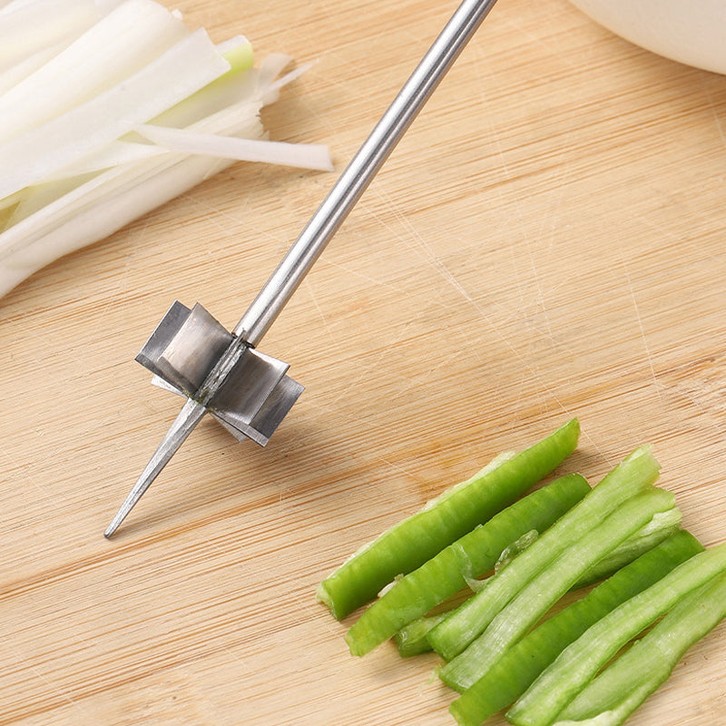 Rustfritt Stål Plum Blossom Løk Cutter | Skanto