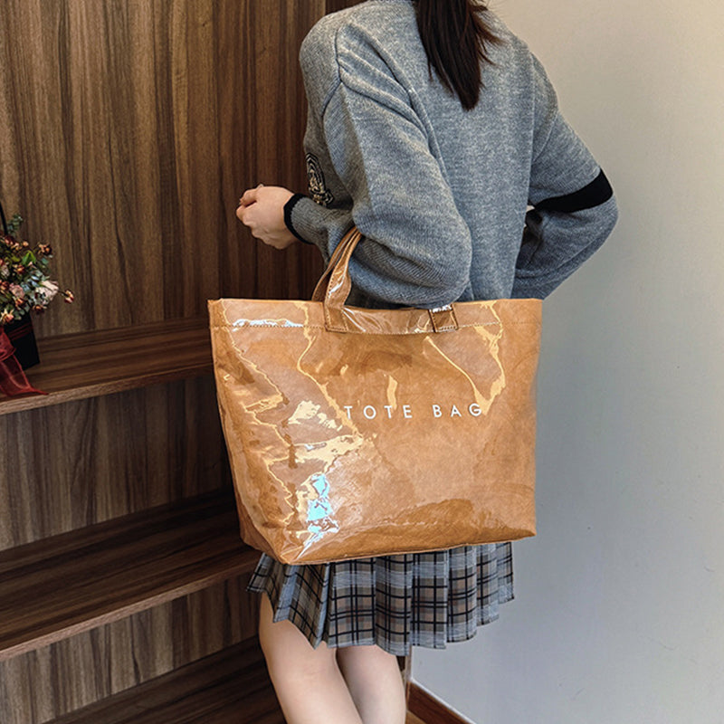 Kvinner Bokstavtrykk Tote Bag | Skanto