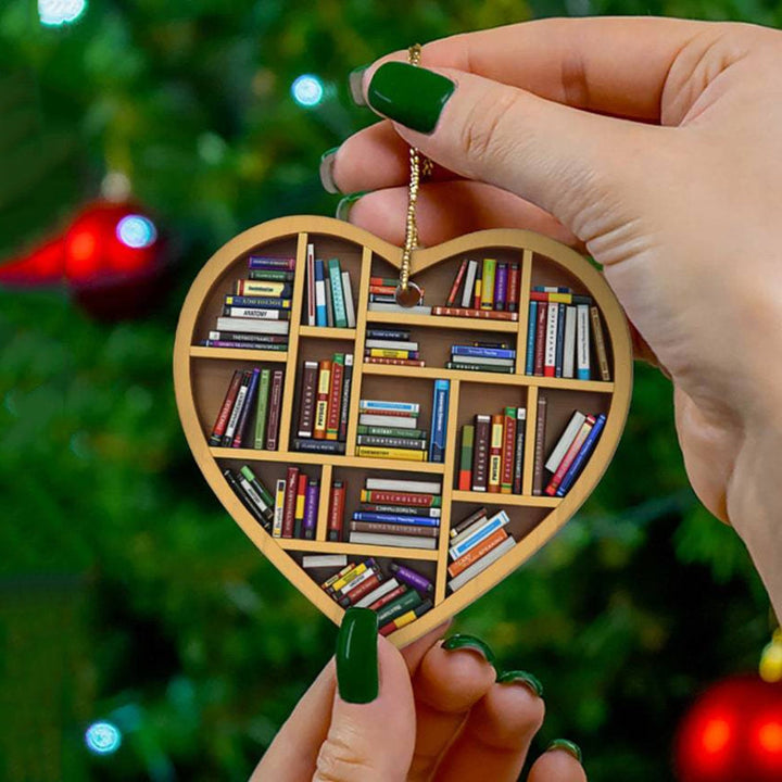 Søt Bokelskere Hjerte Ornament Bokhylle Dekorasjon | Skanto