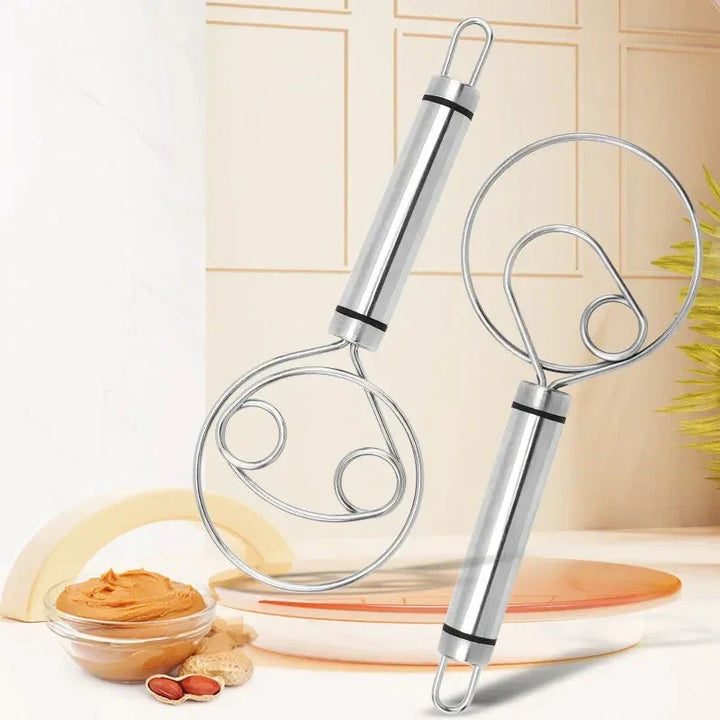 Skanto | Robust Rustfritt Stål Dansk Deigvisp – Holdbart, Ergonomisk Design for Allsidig Baking & Matlaging
