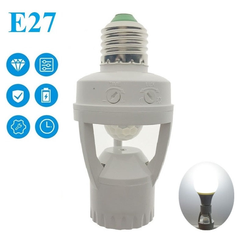 Skanto | 360 Rotasjonsbevegelsessensor Socket Switch Led Lyspærebase
