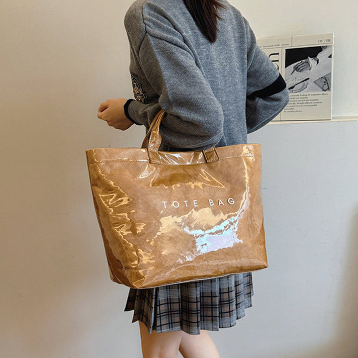 Kvinner Bokstavtrykk Tote Bag | Skanto