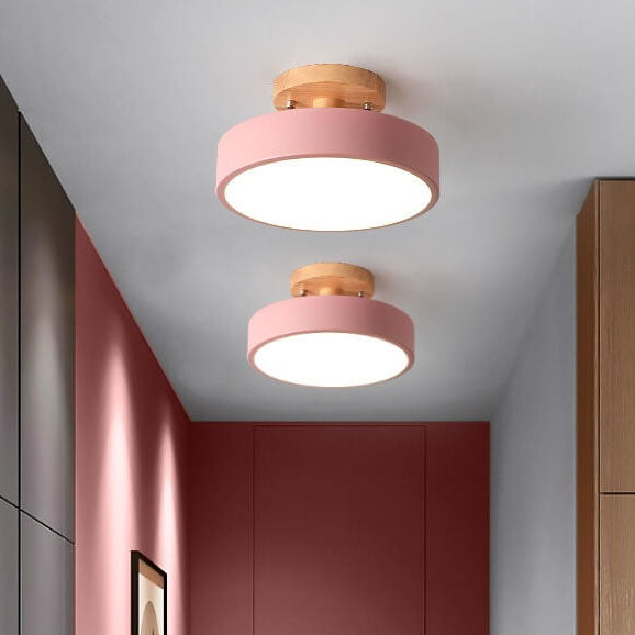 Skanto LED Rund Taklampe | Nordisk Design | Semi-Flush Montering | Økonomisk Innendørs Belysning