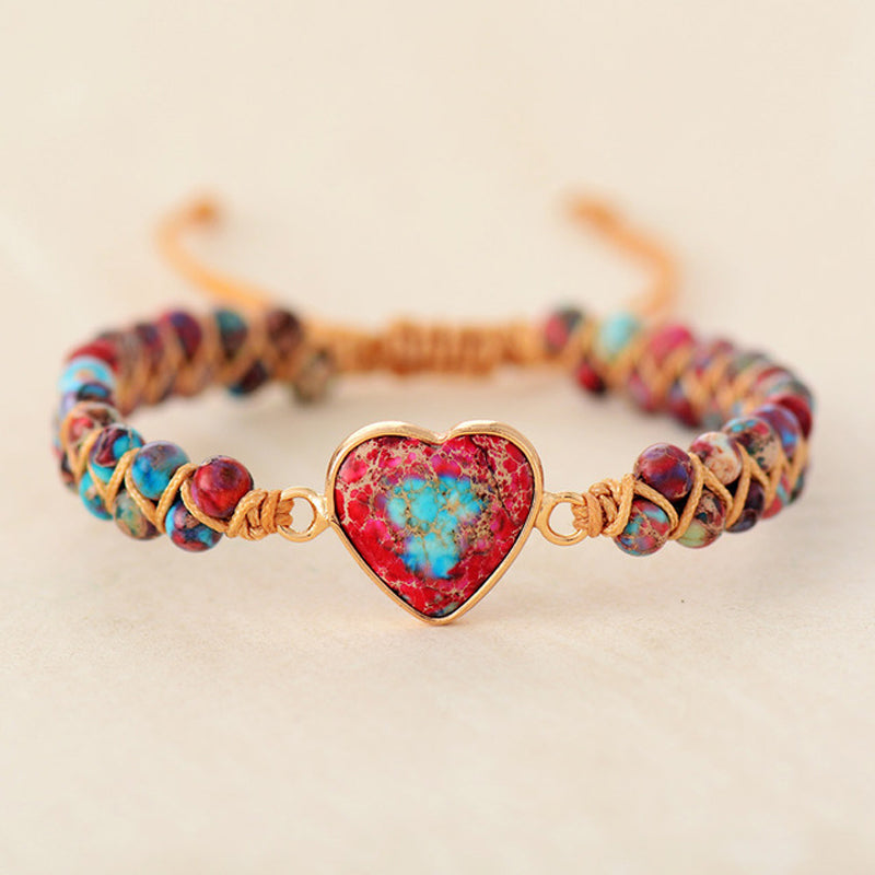 Skanto | Passionate Heart-Jasper Armbånd