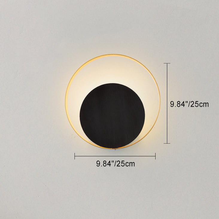 Skanto | Moderne Minimalistisk Jern Sirkel Ring 1-Lyskilde Vegglampe For Soverom