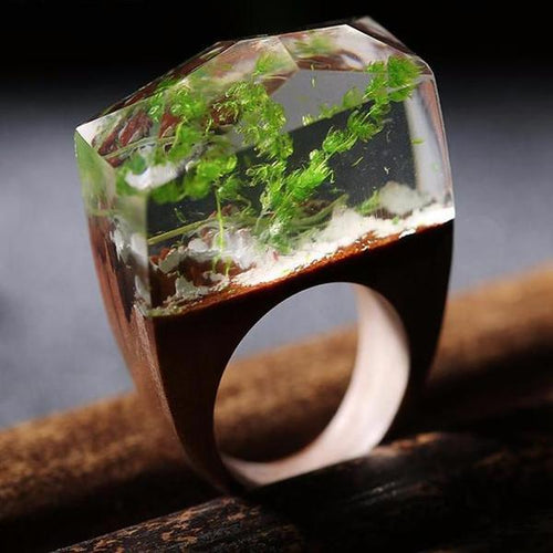 Quanta - Kapslet grønn planteharpiks ring | Skanto