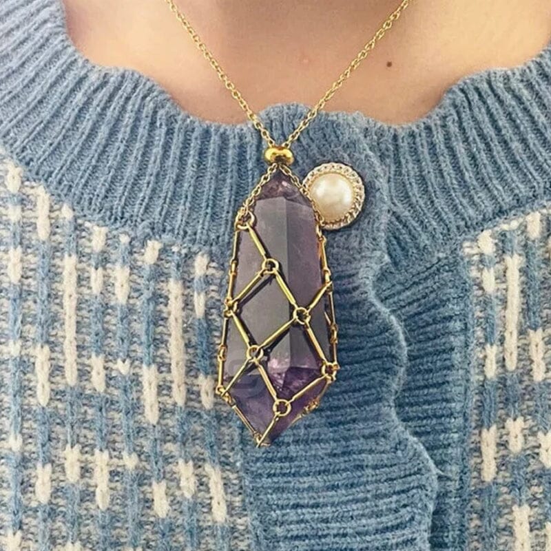 Skanto | Krystallstein Choker Halskjede