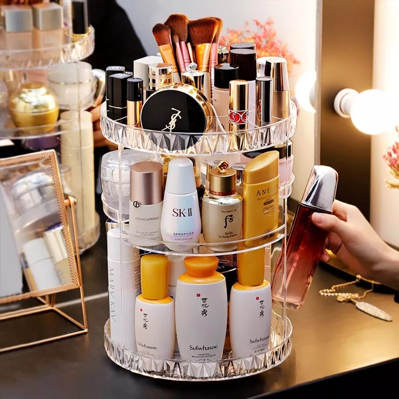 Diamond Pattern Rotation Cosmetic Box Skanto