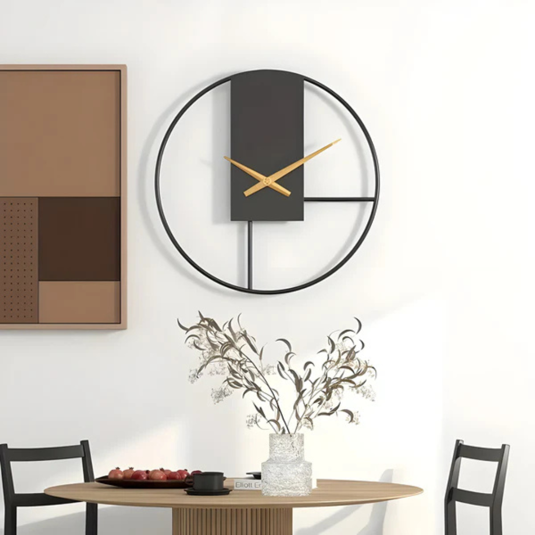 Skanto | Elegant Minimalist Veggklokke Aurum med Stille Mekanisme