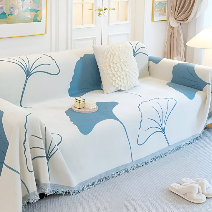 Skanto | Pastoral Stil Ginkgo Blad Sofa Trekk