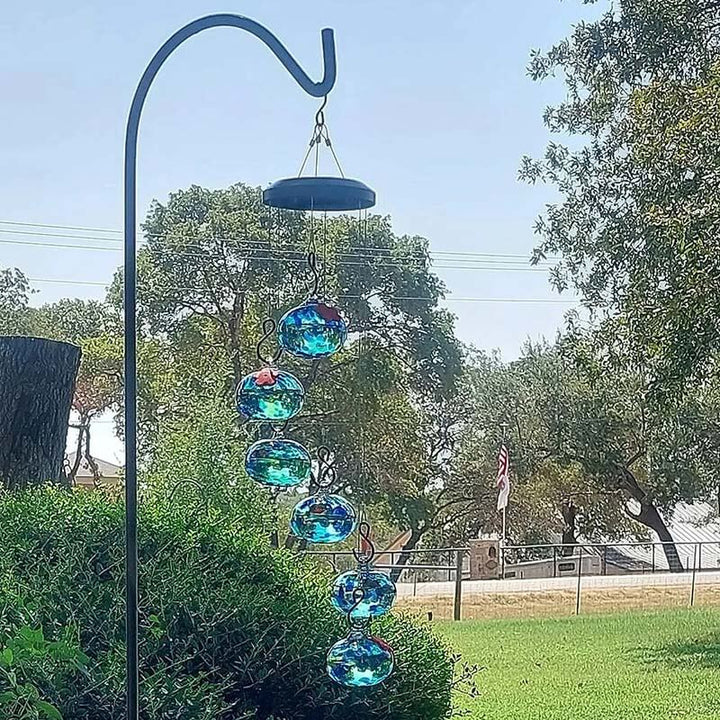 ChimeFeeder håndlaget glass colibri mater med vindklokke Skanto