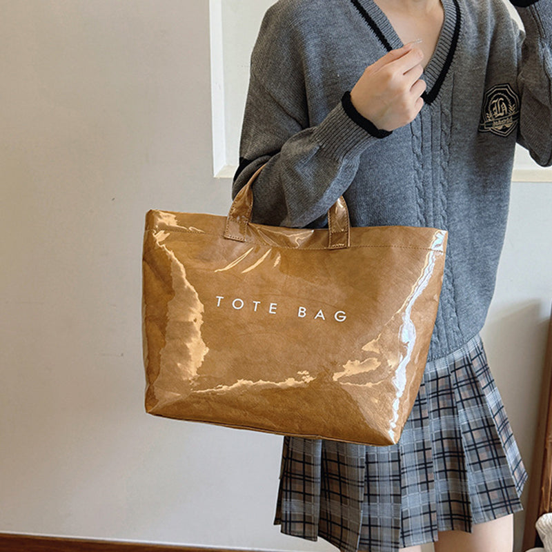 Kvinner Bokstavtrykk Tote Bag | Skanto