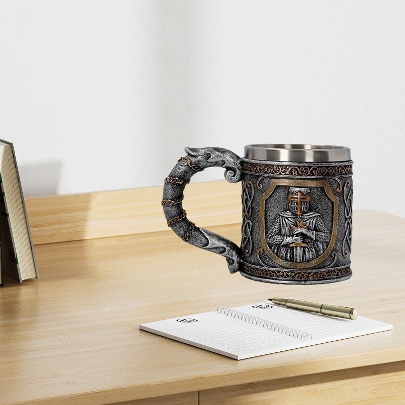 Kreativ rustfritt stål middelalder krus tankard for øl kaffe | Skanto
