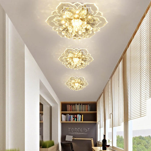 Skanto | GlowPetal LED Krystall Taklampe | Blomsterformet | Moderne Design | Energisparende | Dekorativ Belysning
