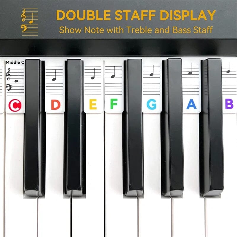 Skanto | Avtagbare piano tastatur note etiketter