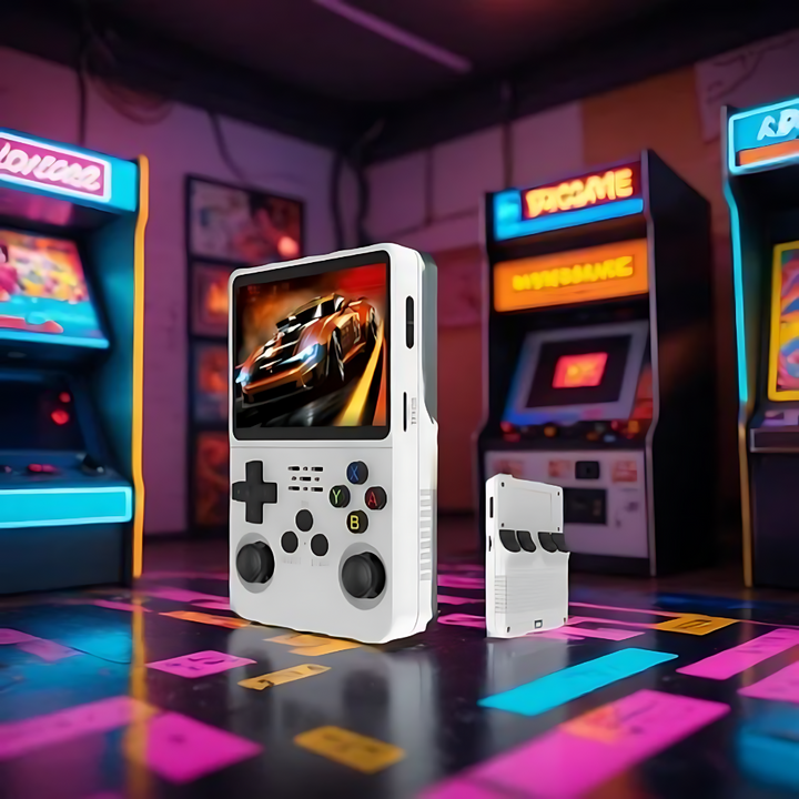 Retro Håndholdt Spillkonsoll med HD Skjerm & USB Lading Skanto