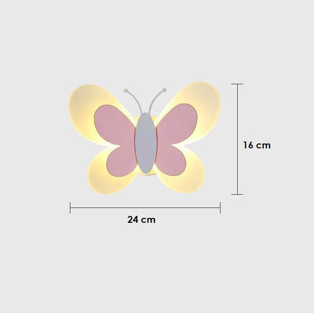 Skanto | LuminoArt – Vegglampe LED kreativ formet som en sommerfugl med 1 lys i akryl
