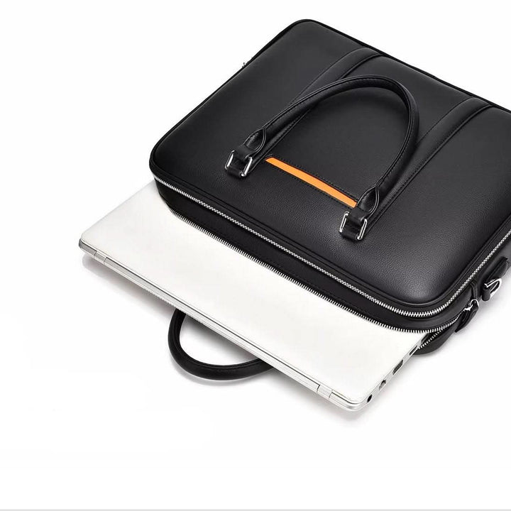 Skanto | Manhattan Læder Forretnings Laptop Dokumentmappe Crossbody Håndtaske