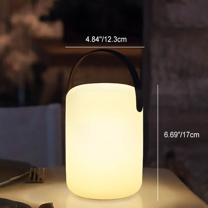 Moderne Enkelhet Plast Rund Kvadratisk Hånd LED Bordlampe For Utendørs Terrasse | Skanto