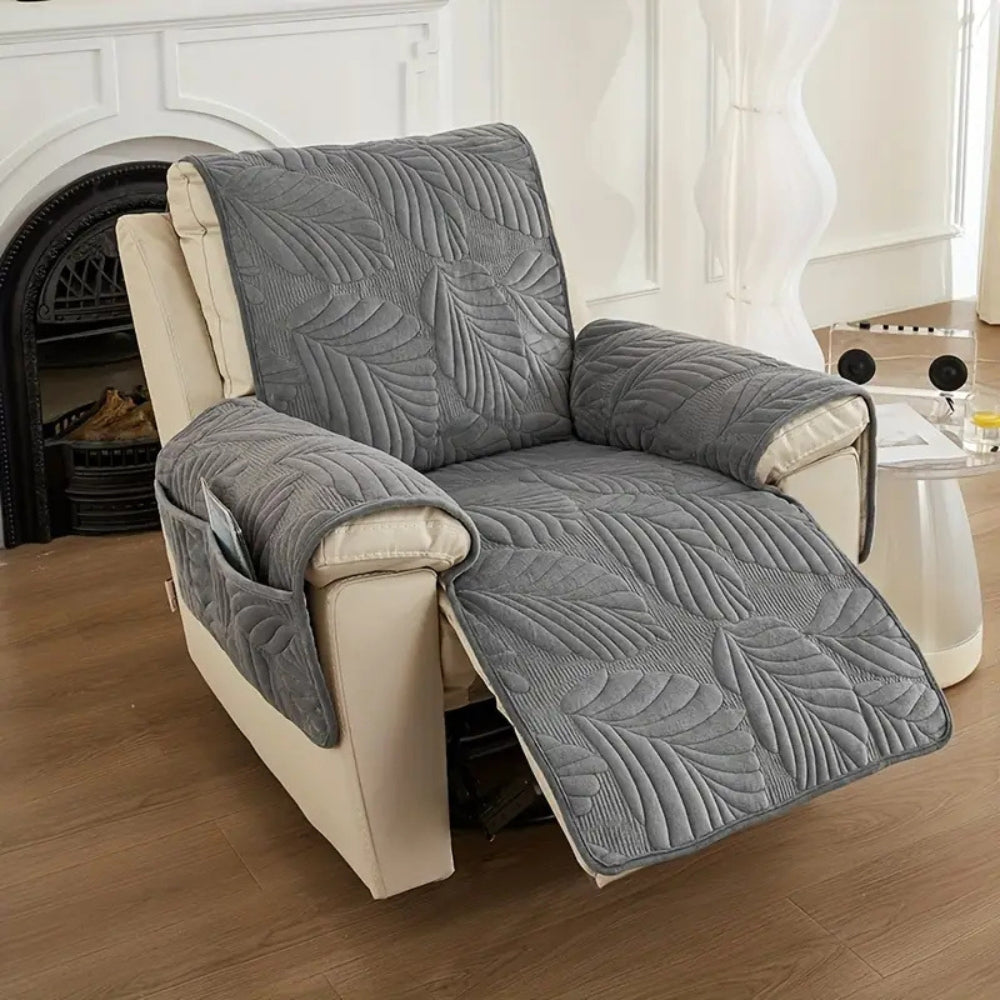 Skanto | Verdant Leaf Pattern Recliner Cover