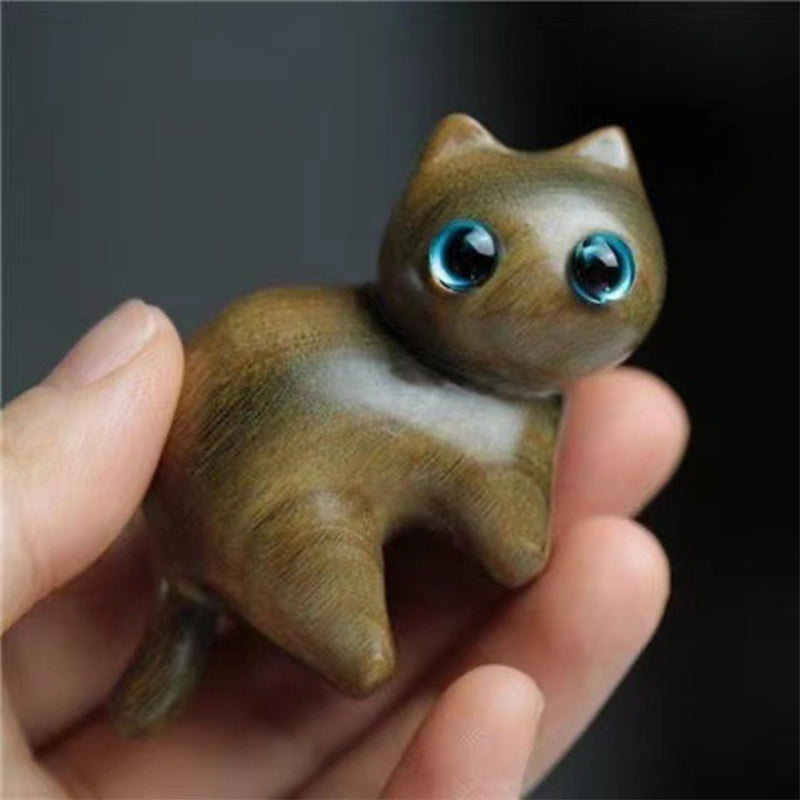 Skanto | Sandalwood håndlaget tre katt