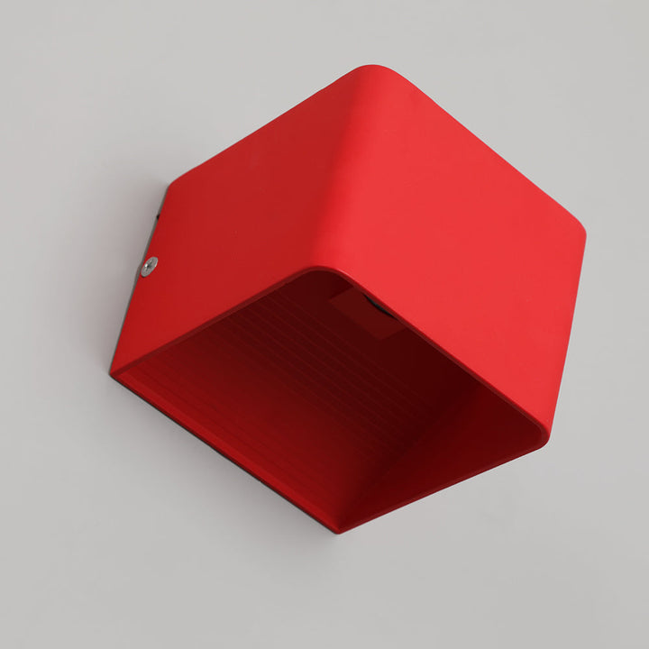 LumiBox – Firkantet LED-vegglampe | Modern design i ack, hvit og grønn for soverom og stue