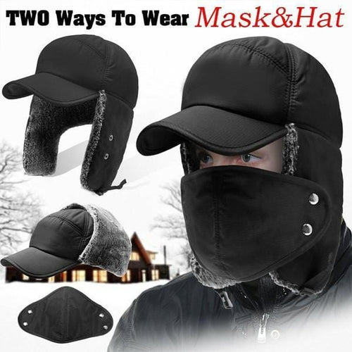 Skanto | Unisex vindbestandig & varm & øre- og ansiktsbeskyttende hatt