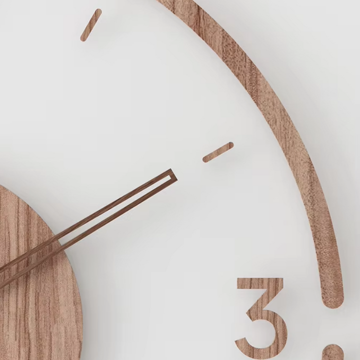 Skanto | Moderne veggklokke i tre – Minimalistisk og elegant design for stuen