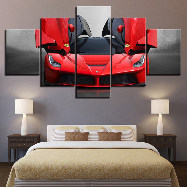 Luksus Ferrari Bil - Lerret Veggkunst Maleri