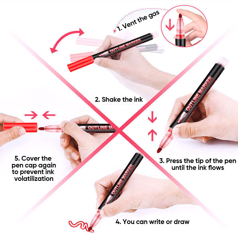 Skanto | Farge Lysstav Graffiti Highlight Pens