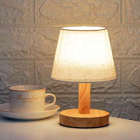 Skanto | Vintage Lin Futteral 1-Lys LED Bordlampe