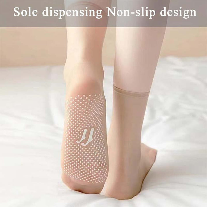 Skanto | Vår Sommer Usynlige Non-Slip Krystall Silke Sokker