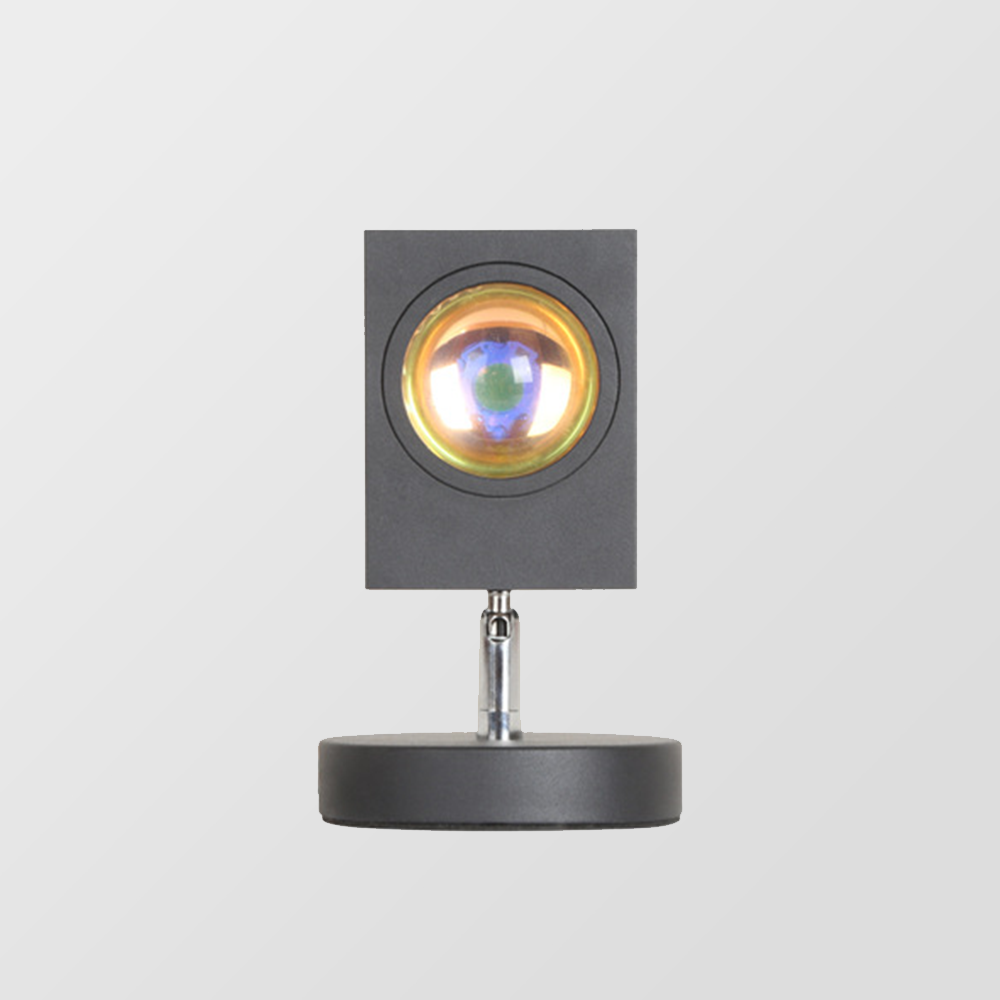 SunsetLuxe - Retro Sunset Bordlampe | Varm LED Ambient Belysning for Soverom og Stue | Skanto