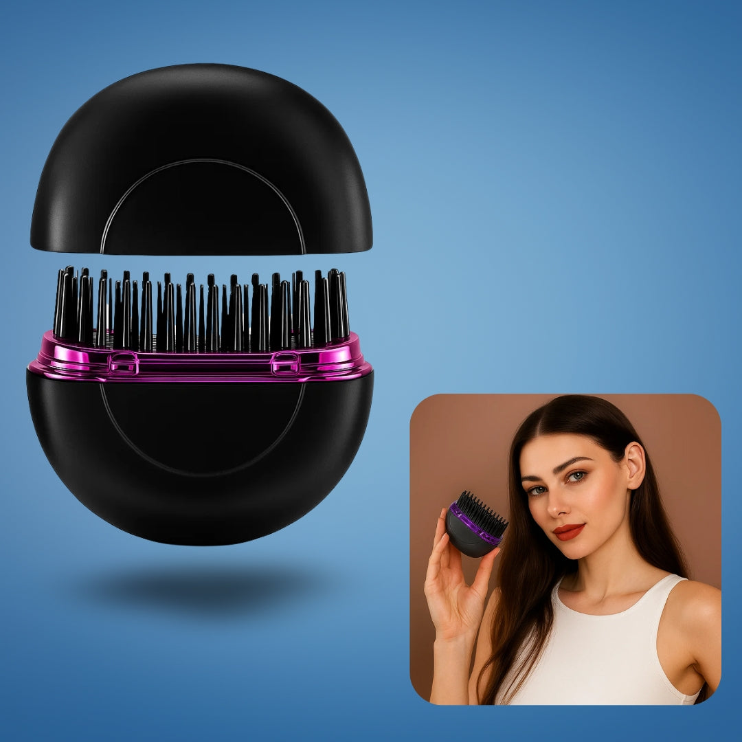 Rask oppvarming – Mini kamdesign – Frizz-fri finish – Rask oppfriskning for reise og daglig bruk Skanto