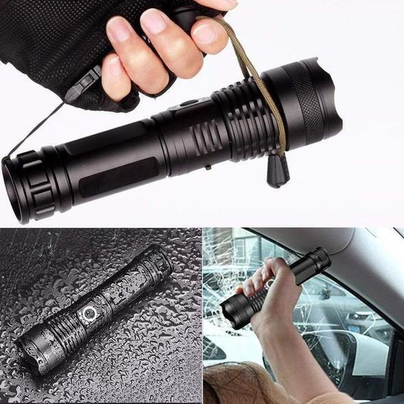 Skanto | Høy-effekt vanntett LED-lommelykt | 30 000–50 000 lumen oppladbar lommelykt