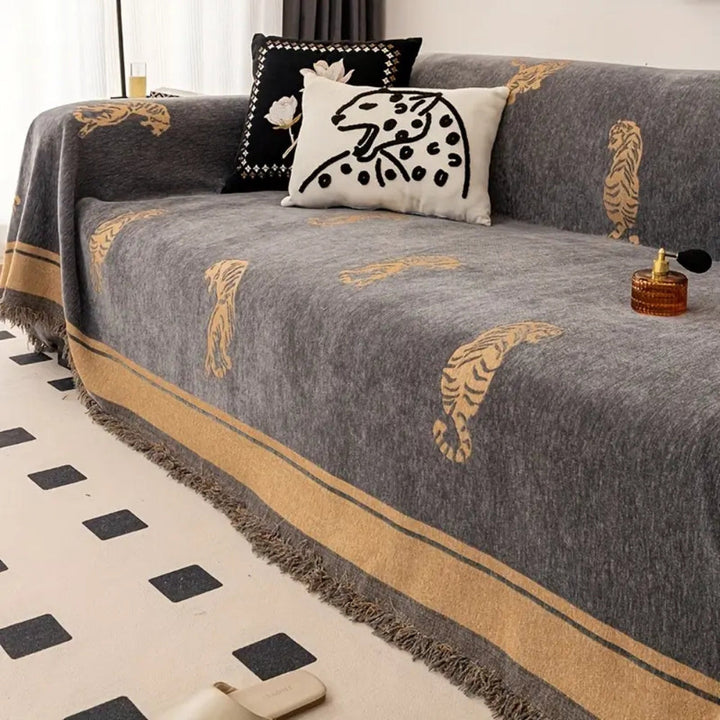 Skanto | Safari Tiger Chenille Sofa Cover