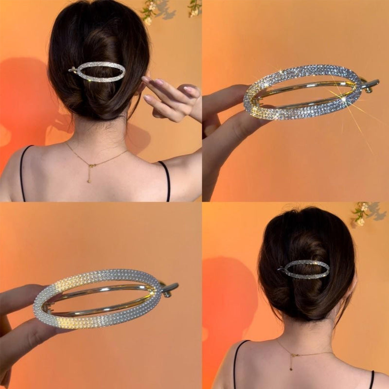 Glitrende Buet Minimalistisk Hårspenne | Skanto